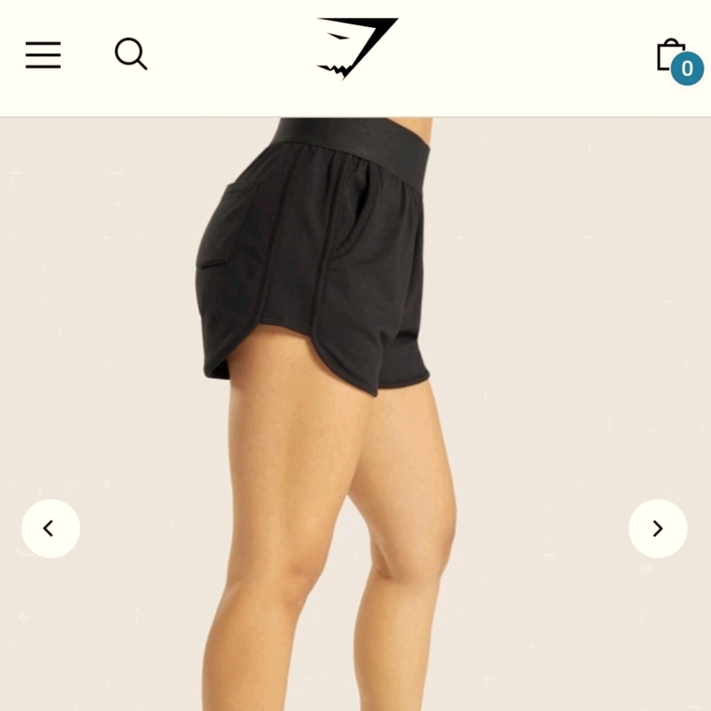 Gymshark Chalk Shorts. NWOT